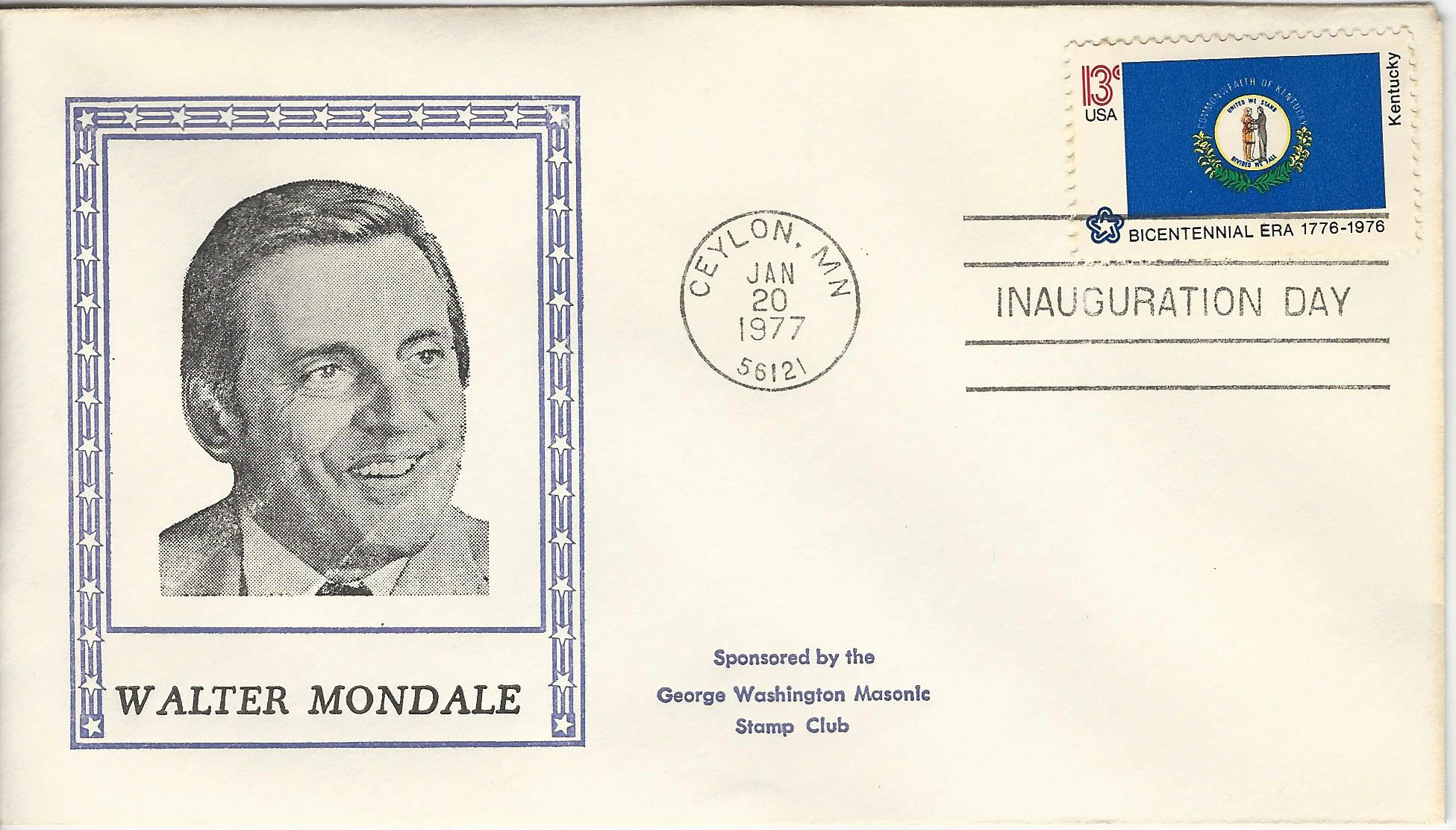 Inauguration VP Walter Mondale Postmark #1: Washington, DC&hellip;